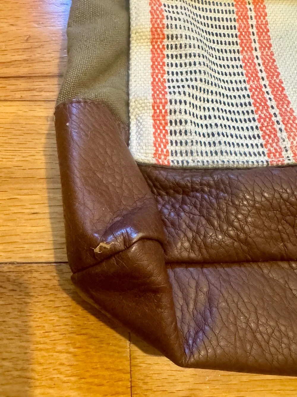 Vintage Billabong Canvas and Leather Tote Bag